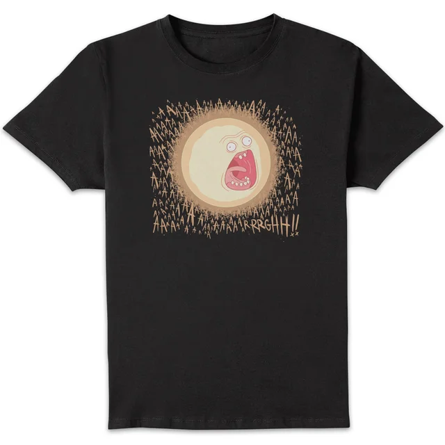Rick and Morty Screaming Sun Men's T-Shirt - Black