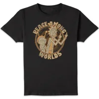 Rick and Morty Peace Among Worlds Men's T-Shirt - Black - undefined undefined