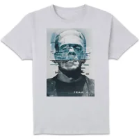 Universal Monsters Frankenstein Glitch Men's T-Shirt - White - undefined undefined