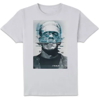 Universal Monsters Frankenstein Glitch Men's T-Shirt - White