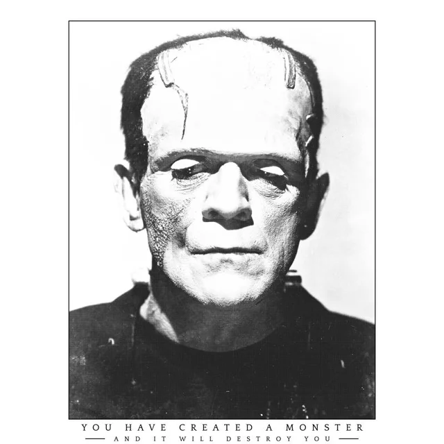 Universal Monsters Frankenstein Portrait Men's T-Shirt - White