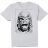 Universal Monsters Creature From The Black Lagoon Portrait Men's T-Shirt - White - undefined undefined