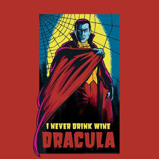 Universal Monsters Dracula Retro Men's T-Shirt - Red