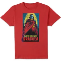 Universal Monsters Dracula Retro Men's T-Shirt - Red - undefined undefined