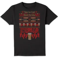 Shaun Of The Dead You've Got Red On You Christmas Men's T-Shirt - Black - undefined undefined