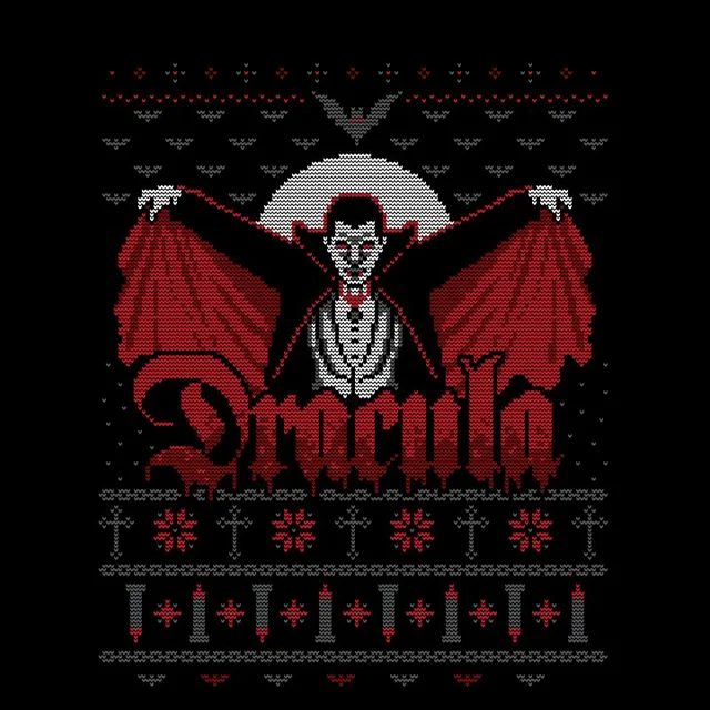 Universal Monsters Dracula Christmas Men's T-Shirt - Black