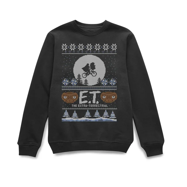 E.T. the Extra-Terrestrial Christmas Jumper - Black