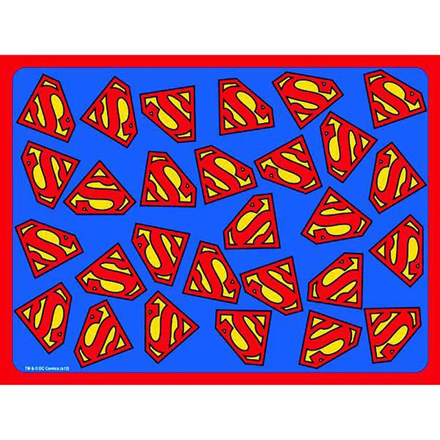 Buckle-Down DC Comics Superman Logo Scattered Placemat - Blue/Red