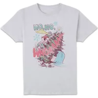 DC Ho Ho Whoaaaaaaa Men's Christmas T-Shirt - White - undefined undefined