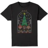 Harry Potter Hogwarts Tree Men's Christmas T-Shirt - Black - undefined undefined