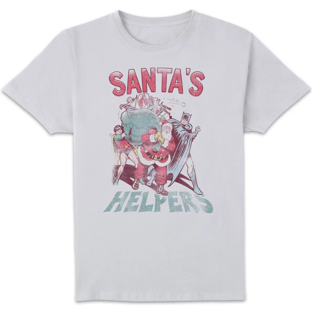 DC Santa's Helpers Men's Christmas T-Shirt - White - S Image 1