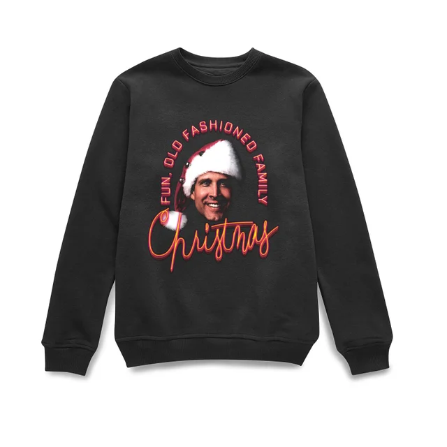 National Lampoon Fun Old Fashioned Family Christmas Christmas Jumper - Black