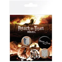 Attack on Titan Characters Badge Pack - undefined undefined