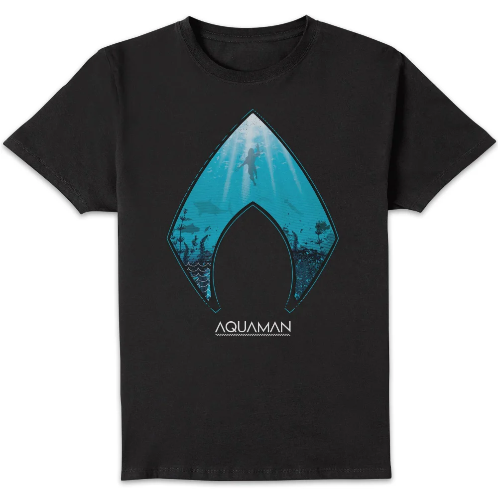Aquaman Deep Men's T-Shirt - Black - S Image 1