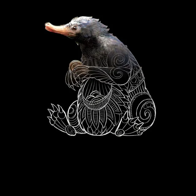 Fantastic Beasts Tribal Niffler Men's T-Shirt - Black