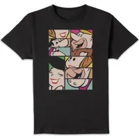 The Flintstones Cartoon Squares Men's T-Shirt - Black - undefined undefined