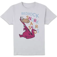 The Flintstones Bedrock Snork-A-Saur-Us Men's T-Shirt - White - undefined undefined