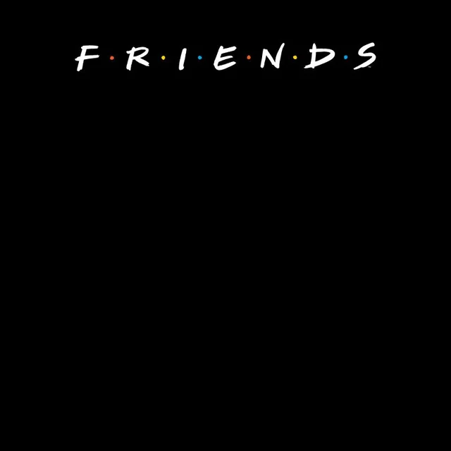 Friends Logo Contrast Men's T-Shirt - Black