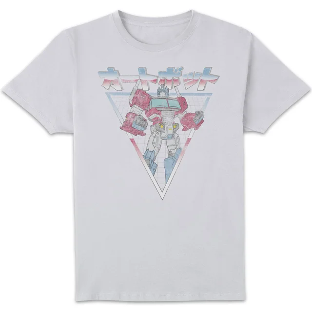 Transformers Optimus Prime Retro Japanese T-Shirt - White