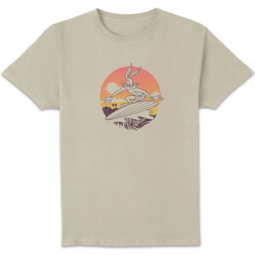 Looney Tunes Kaboom Collection Surf Men's T-Shirt - Stone Wash - Cream - M Image 1