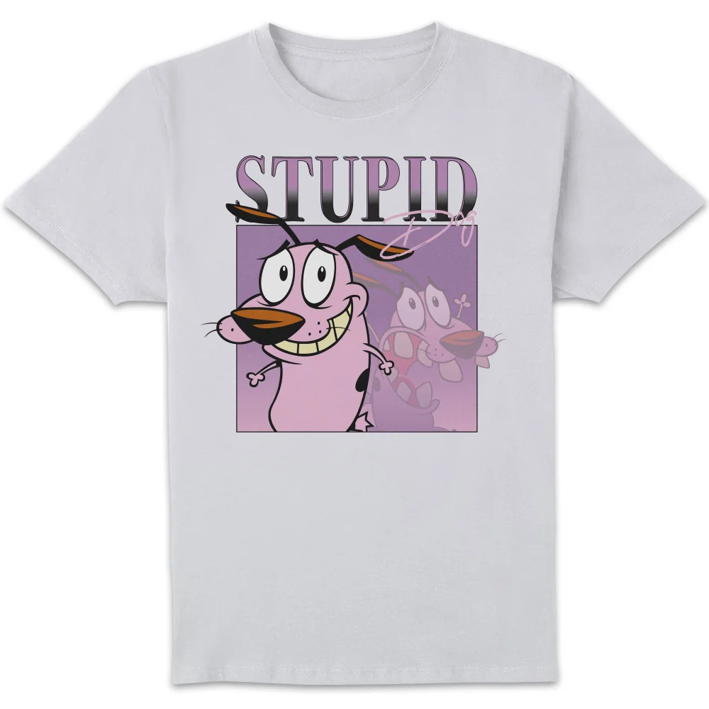 Cartoon Network Spin-Off Courage The Cowardly Dog 90's Photoshoot T-Shirt - White - S Image 1