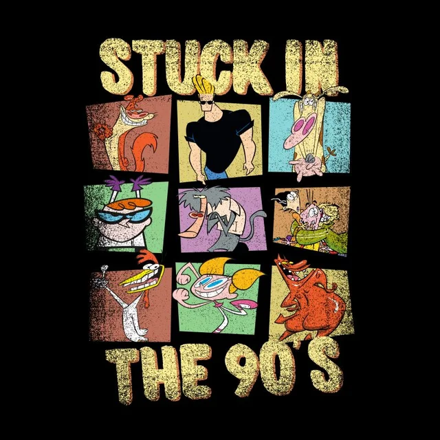 Cartoon Network Stuck In The 90s Men's T-Shirt - Black