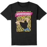 Johnny Bravo Woah Momma Men's T-Shirt - Black - undefined undefined