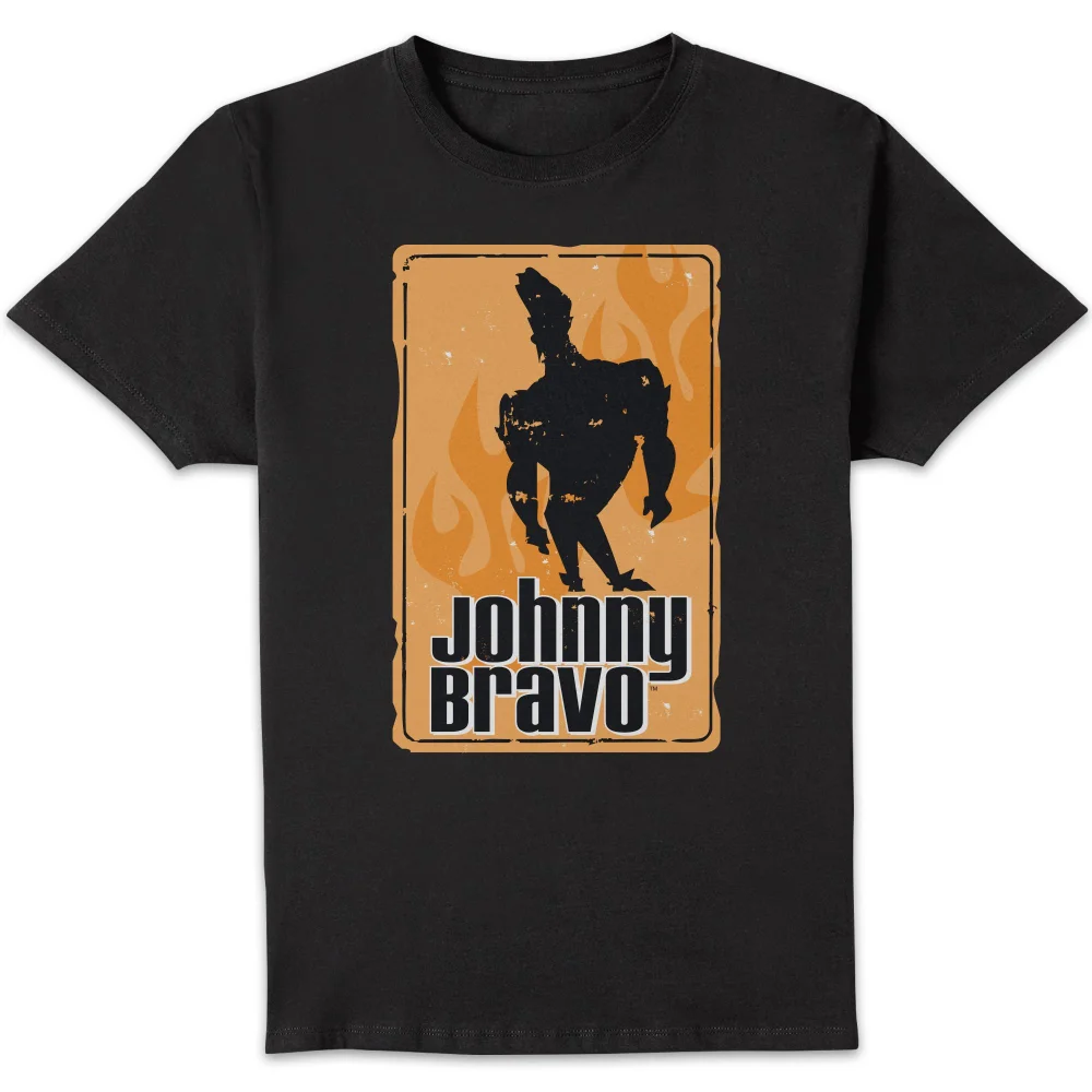 Johnny Bravo Fire Men's T-Shirt - Black - S Image 1