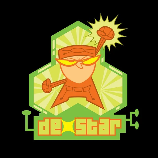 Dexters Lab DexStar Hero Men's T-Shirt - Black
