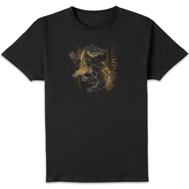Harry Potter Hufflepuff Geometric Men's T-Shirt - Black