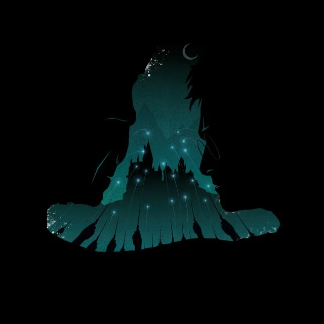 Harry Potter Sorting Hat Silhouette Men's T-Shirt - Black