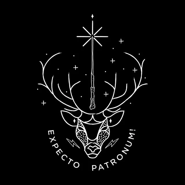 Harry Potter Expecto Patronum Men's T-Shirt - Black