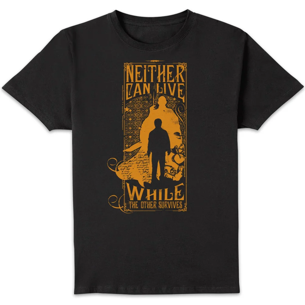 Harry Potter Neither Can Live Men's T-Shirt - Black - S Image 1