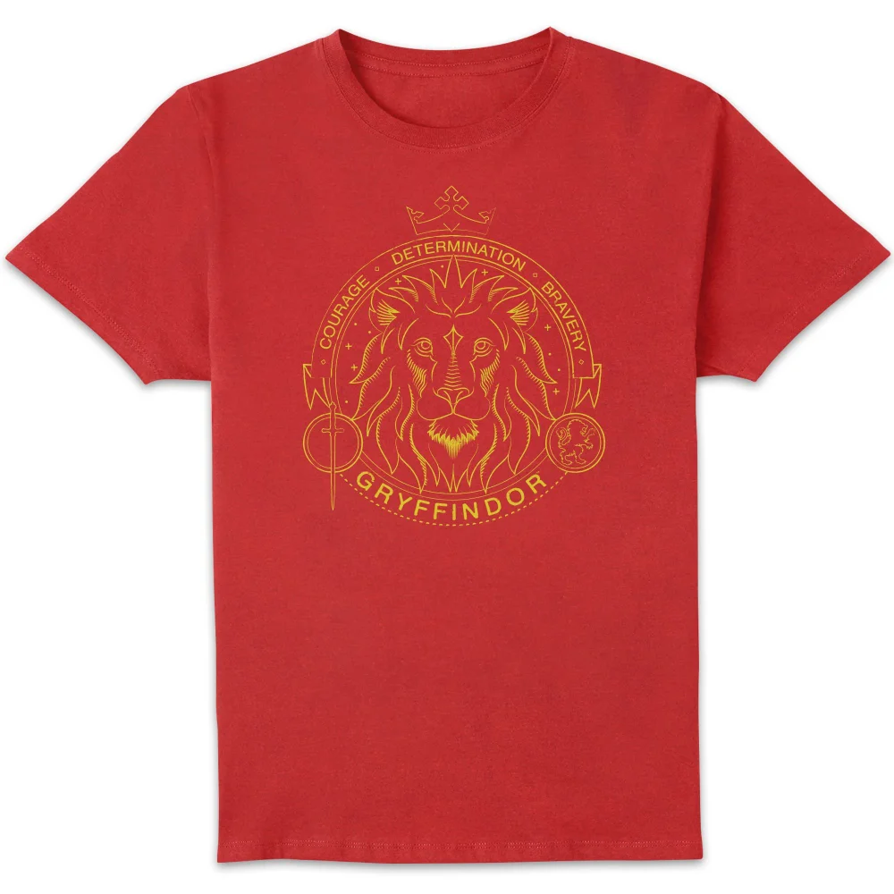 Harry Potter Gryffindor Lion Badge Men's T-Shirt - Red - S Image 1