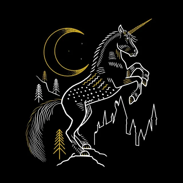 Harry Potter Unicorn Men's T-Shirt - Black