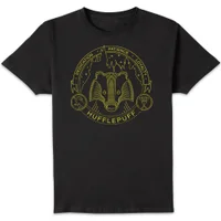 Harry Potter Hufflepuff Badger Badge Men's T-Shirt - Black - undefined undefined