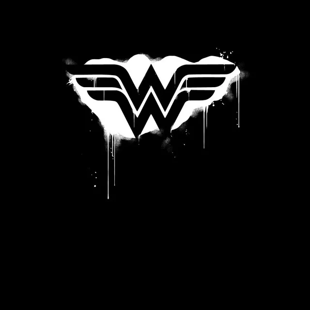 Justice League Graffiti Wonder Woman Men's T-Shirt - Black