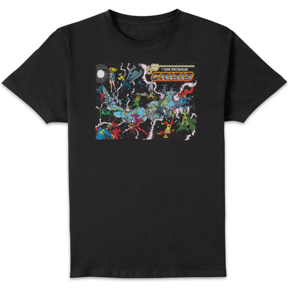 Justice League Crisis On Infinite Earths Cover Men's T-Shirt - Black - S Image 1