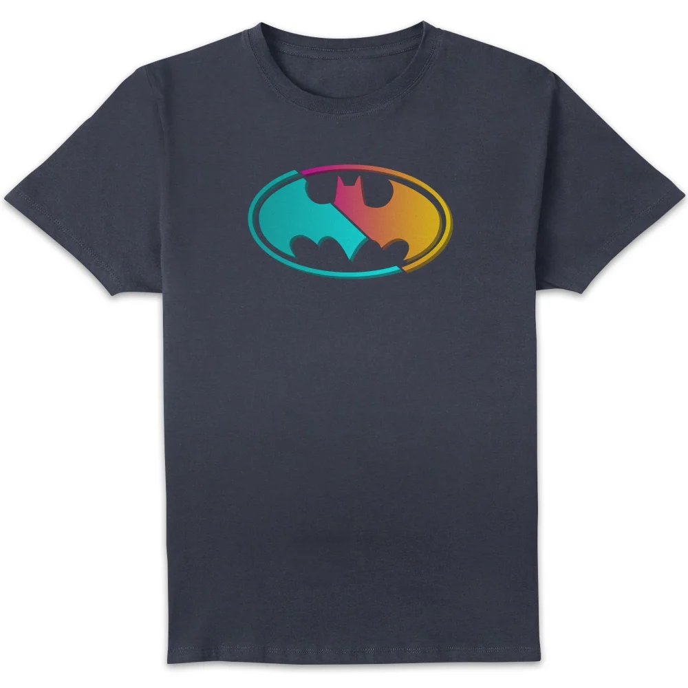 Justice League Neon Batman Men's T-Shirt - Navy - S Image 1