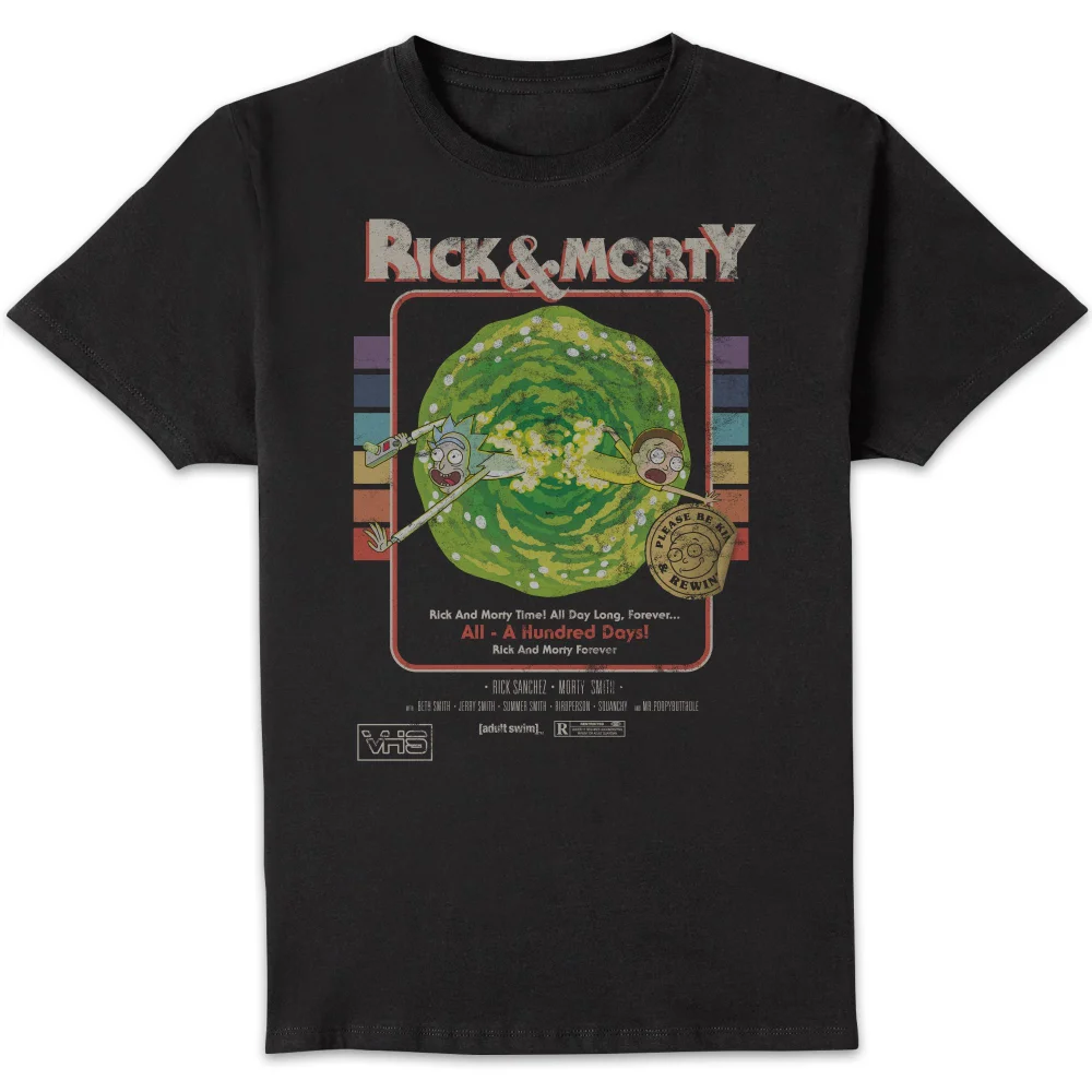 Rick and Morty Get Schwifty Retro Rental T-Shirt - Black - S Image 1