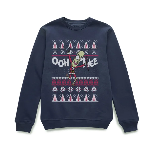 Rick and Morty Ooh Wee Christmas Jumper - Navy