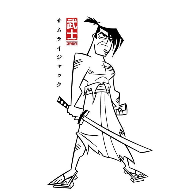 Samurai Jack Kanji Men's T-Shirt - White
