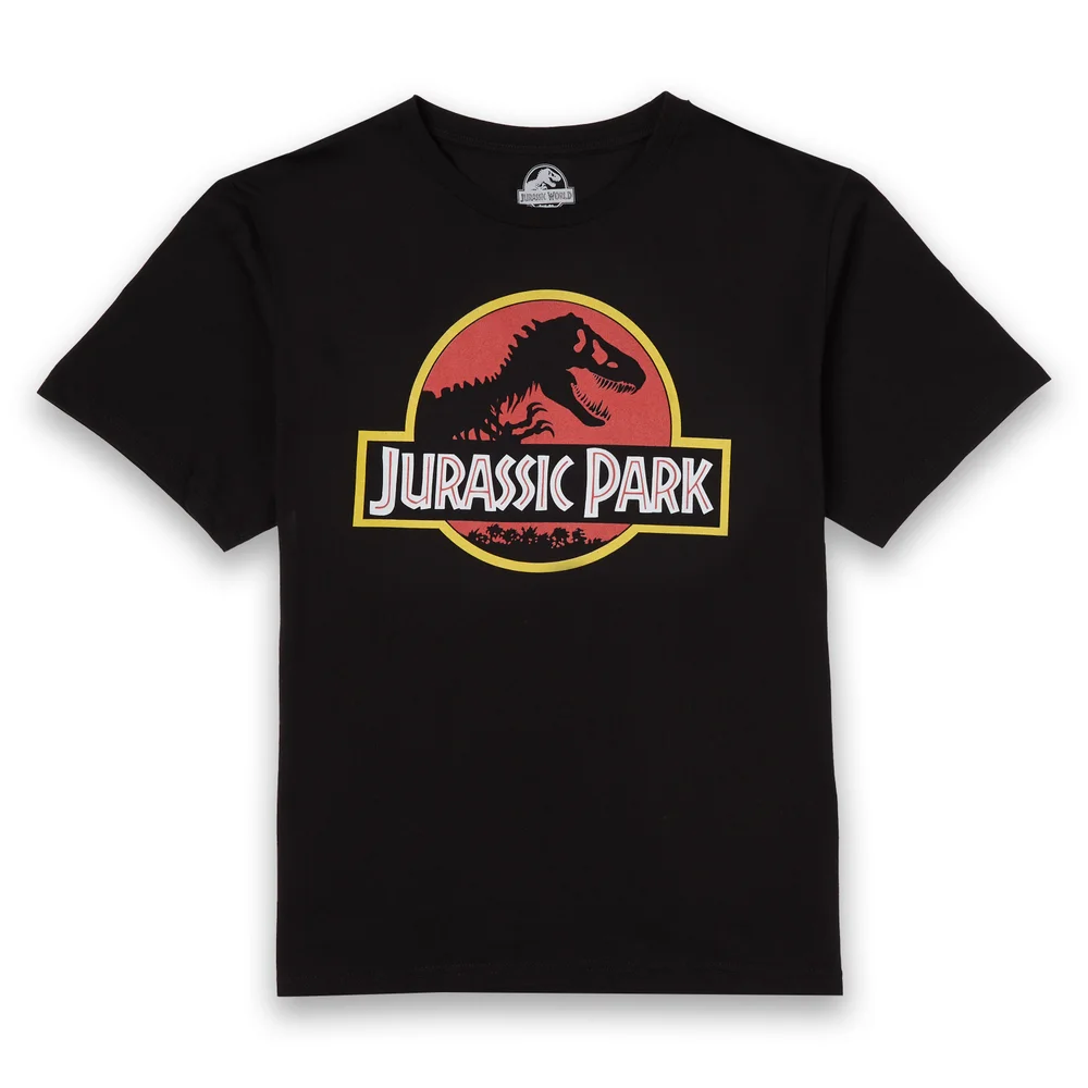 Classic Jurassic Park Logo Men's T-Shirt - Black - S Image 1