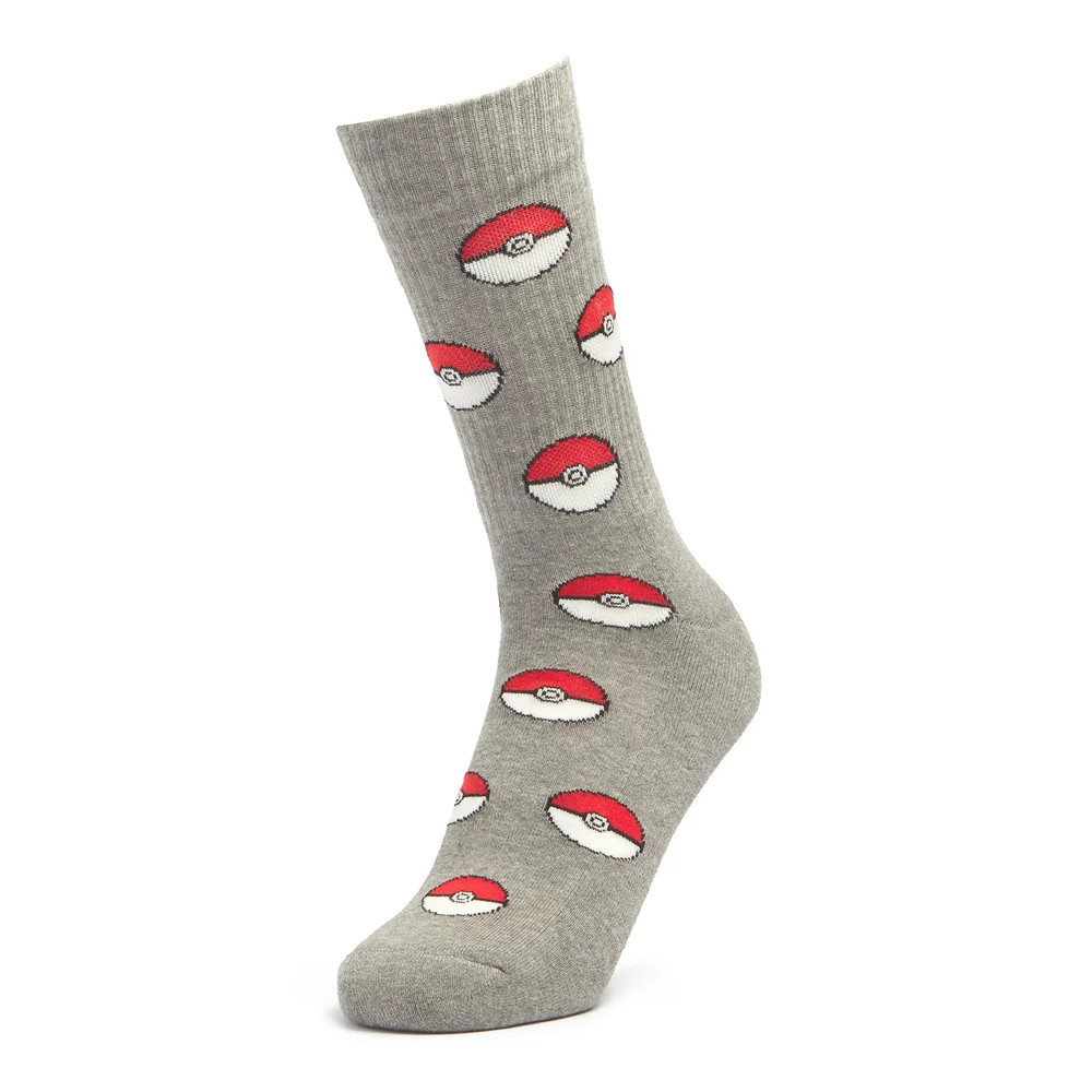 Men's Pokémon Pokeball Socks - Grey - UK 4-7.5 Image 1