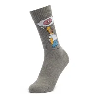 Men's Simpsons Homer Mmm Donuts Socks - Charcoal - undefined undefined