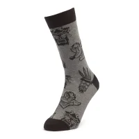 Men's Crash Bandicoot All Over Print Socks - Grey - undefined undefined