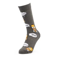 Men's Simpsons Homer Repeat Socks - Charcoal - undefined undefined