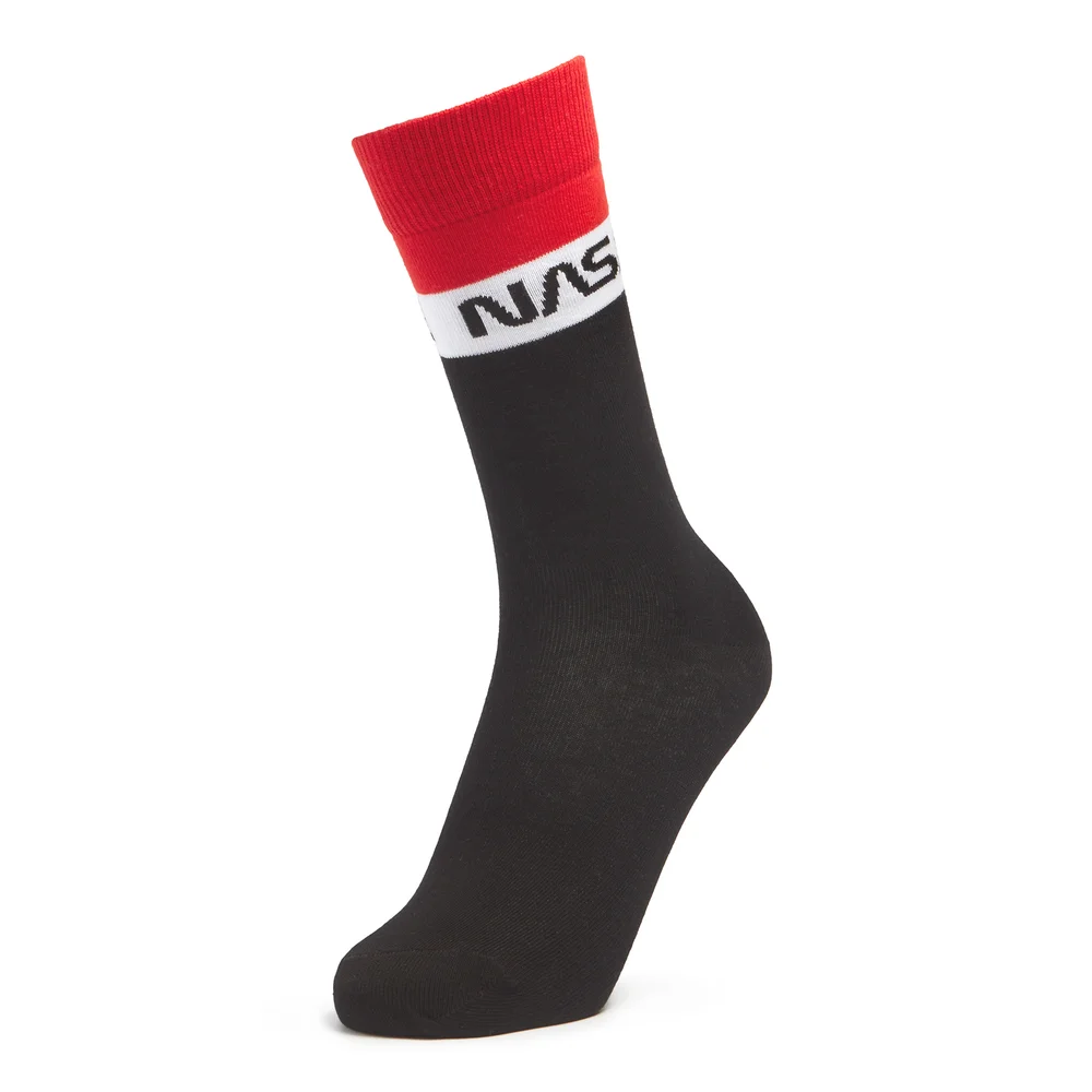 Men's NASA Block Panel Sports Socks - Black - UK 4-7.5 Image 1