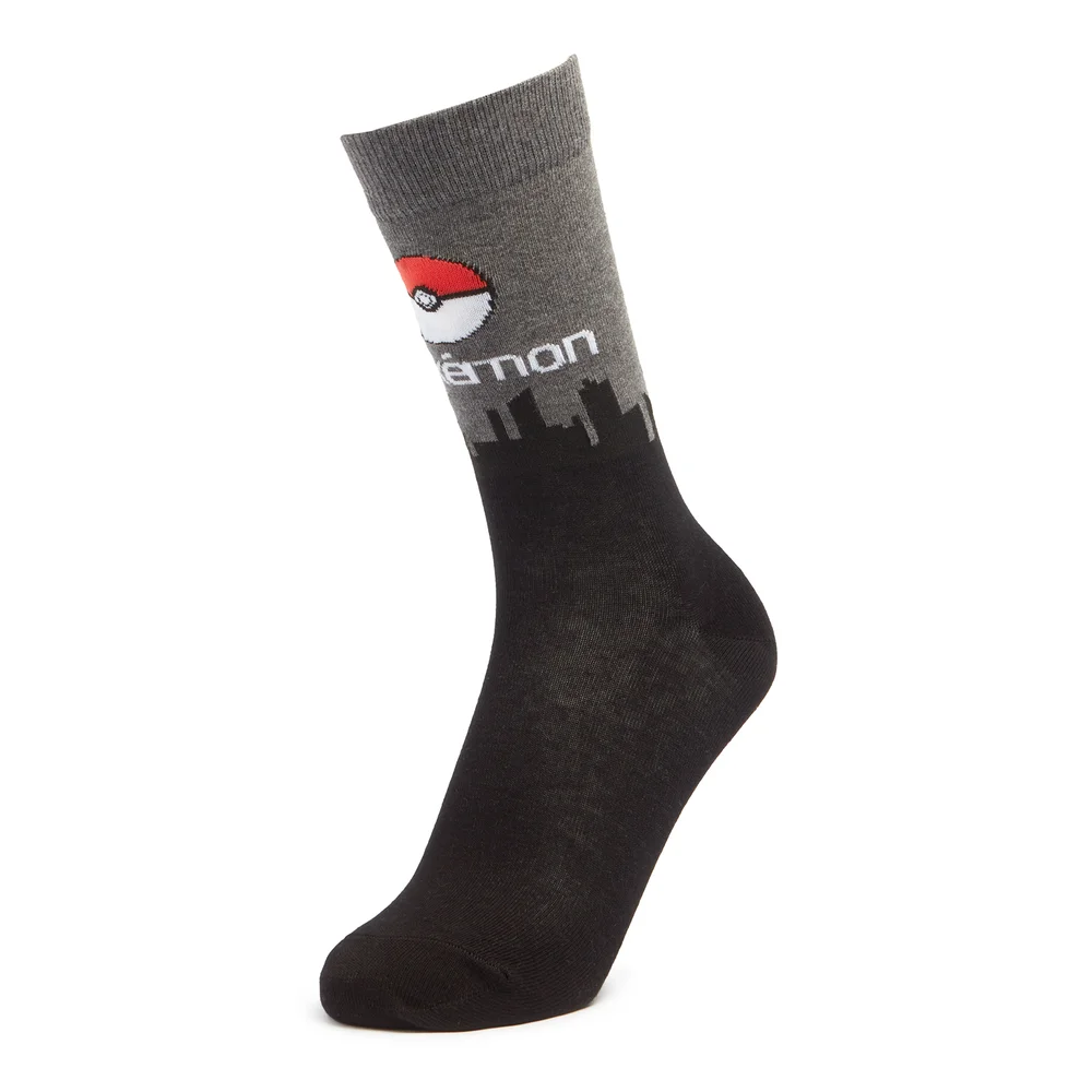 Men's Pokémon Skyline Socks - Black - UK 4-7.5 Image 1