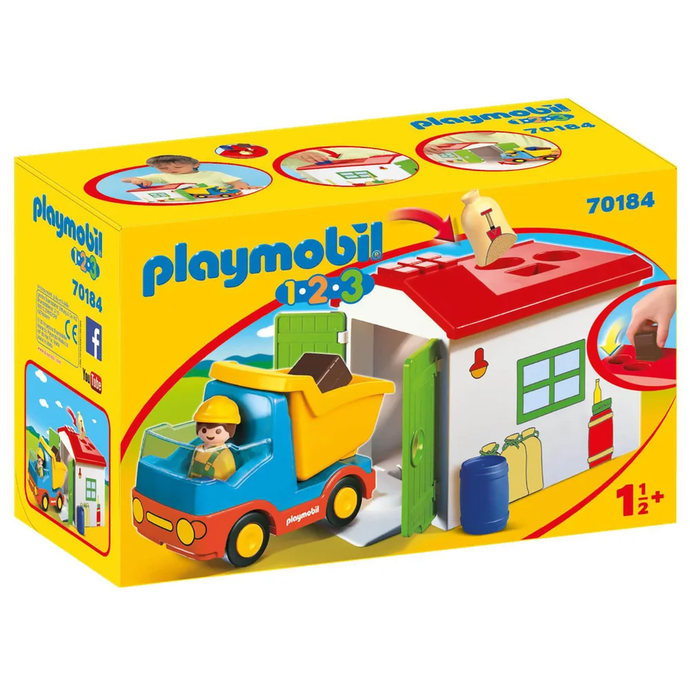 Playmobil 1.2.3 Garbage Truck (70184) Image 1
